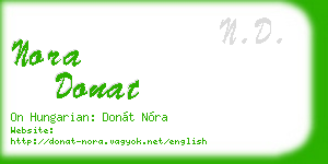 nora donat business card