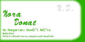 nora donat business card